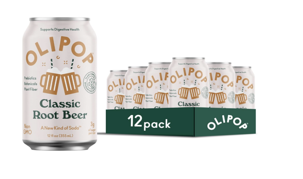 OLIPOP Prebiotic Soda Pop, Classic Root Beer